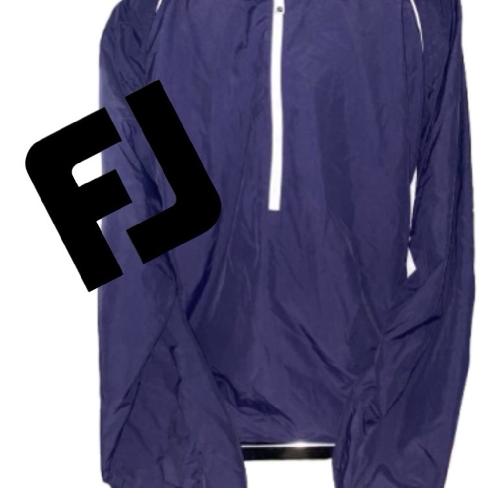 ♥️ FJ Blue Half Zip Windbreaker Jacket Size L